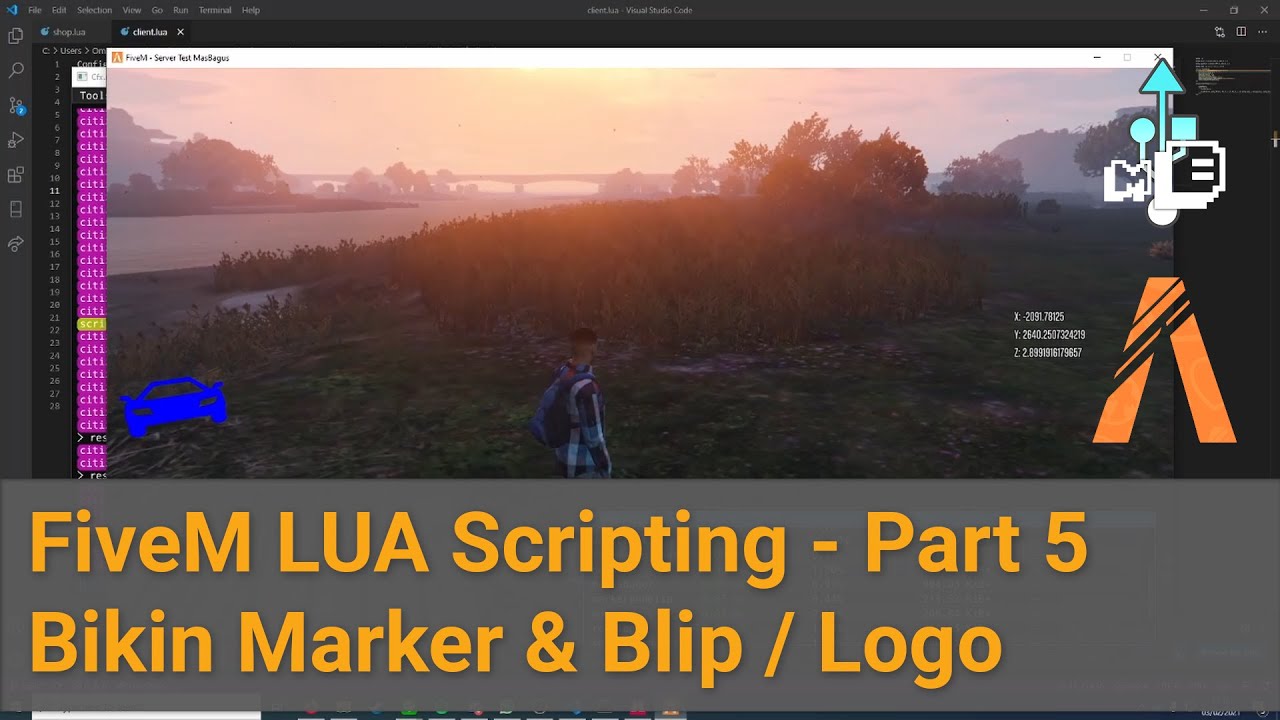 Tutorial FiveM Lua - Bikin Marker & Blip / Logo Map