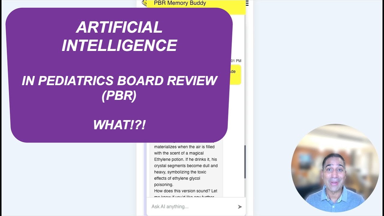 Pediatric Board Review with Artificial Intelligence for Dry, Rote Memorization!
