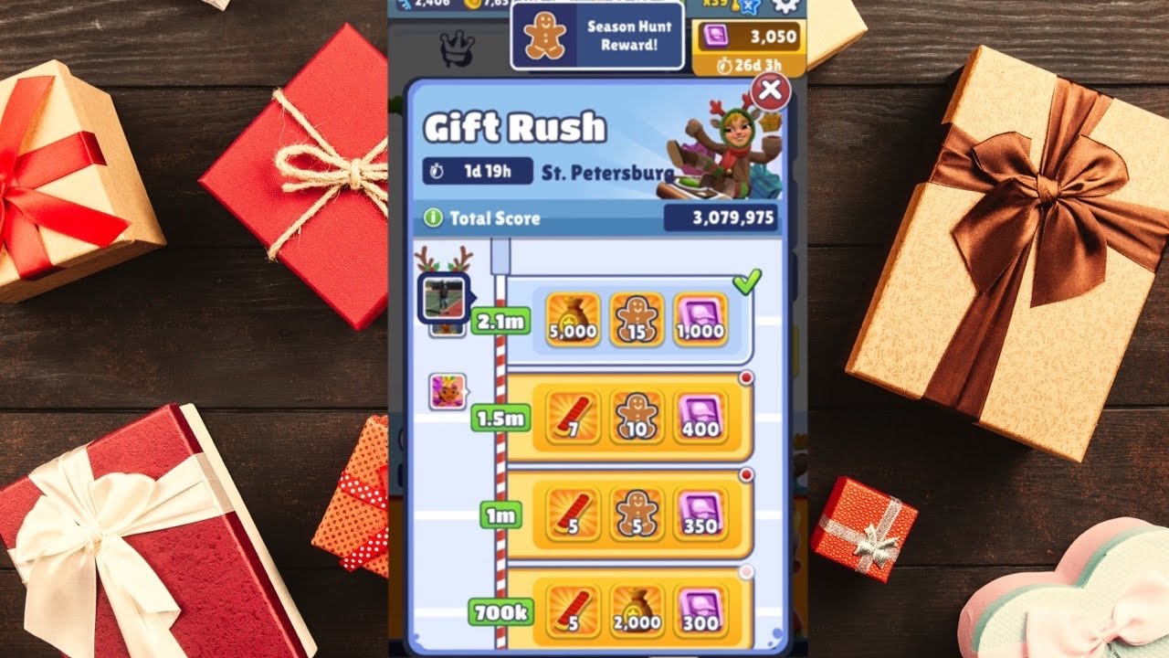 Completing The First Gift Rush Ever on Subway Surfers