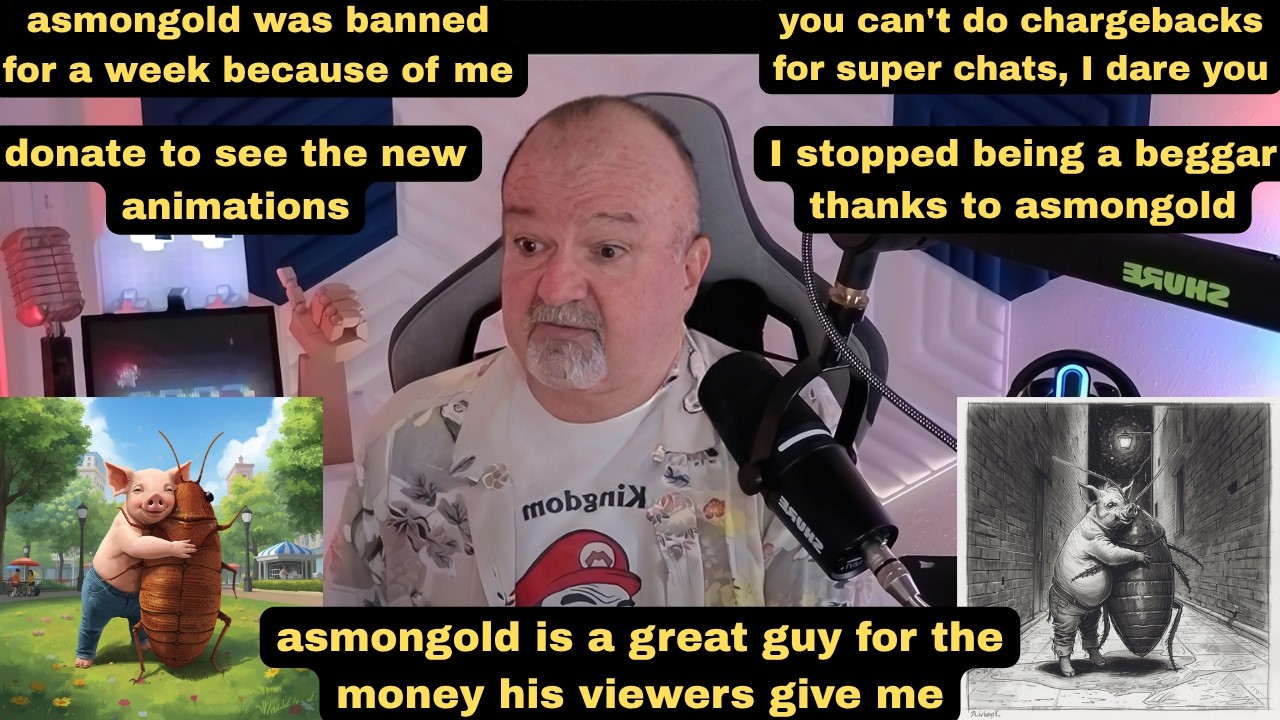 DsP--you cant do chargebacks, I dare you--super boring fundraiser + asmongold's roaches saving it