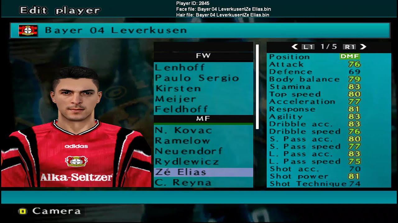 ⚽️ CRIANDO JOGADORES REALISTAS NO PES 6 | ZÉ ELIAS (BAYER LEVERKUSEN) 🎮