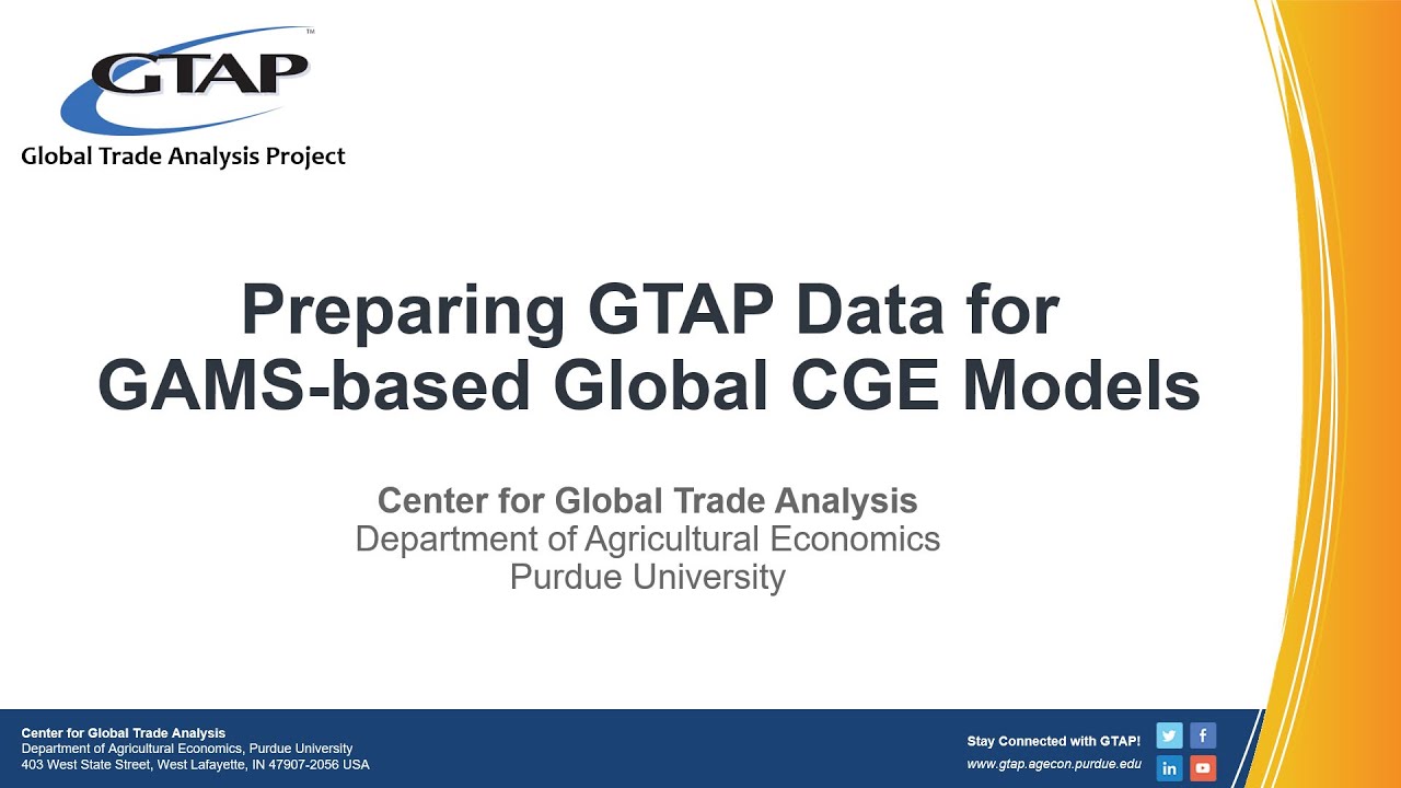 Preparing GTAP Data for GAMS-based Global CGE Models
