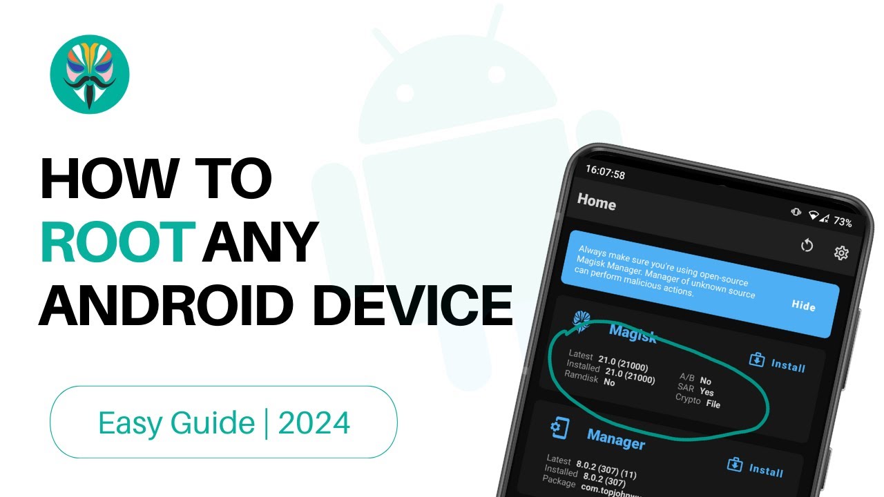 Как легко получить root-права на любом Android-устройстве в 2024 году | Android 14 | Установка Ma...