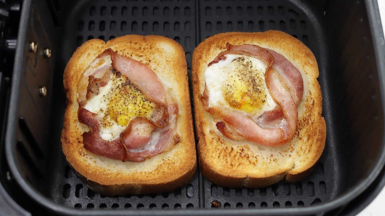 Air Fryer Bacon and Egg Toast Recipe