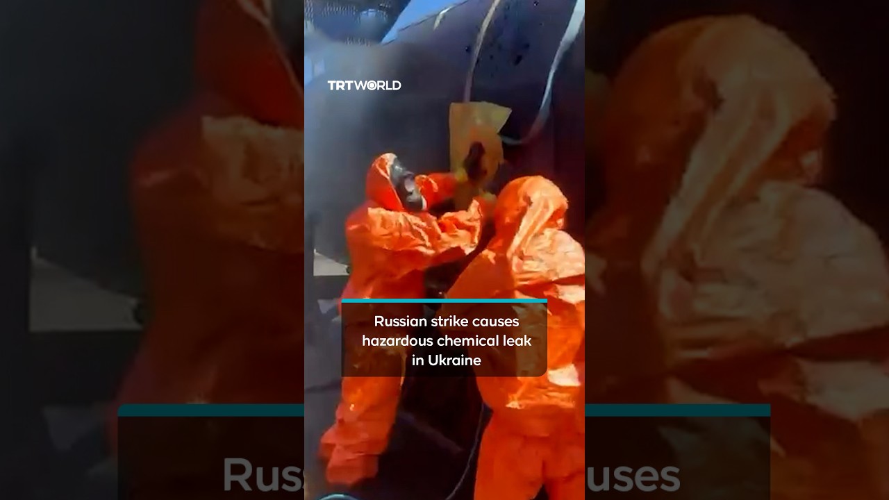 Russian attack on critical infrastructure in Ukraine causes chemical leak