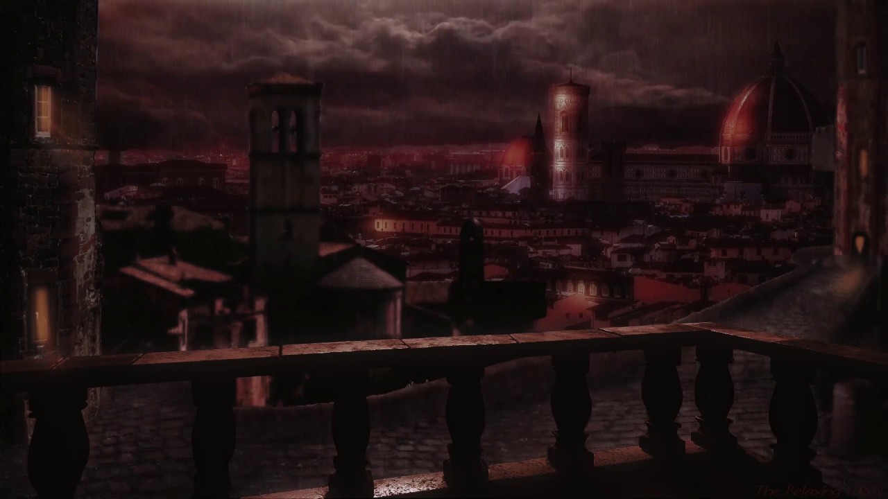 🎧 10 Hours Rain of Medieval City at Sunset | Rain Sound | Medieval City Ambience | deep sleep |
