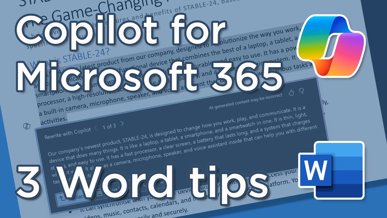 Three Tips for Word | Copilot for Microsoft  365