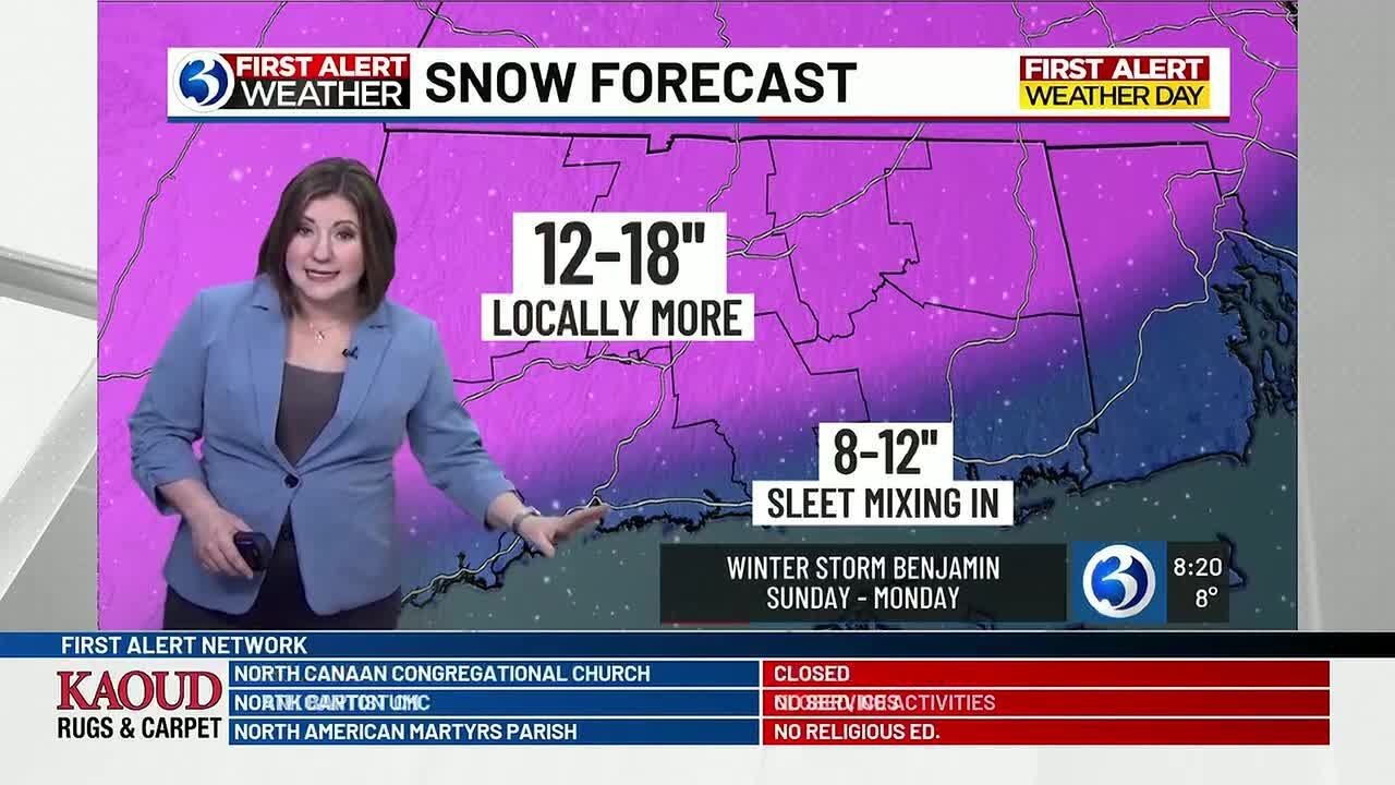 FORECAST: Snow reported across the state from Winter Storm Benjamin