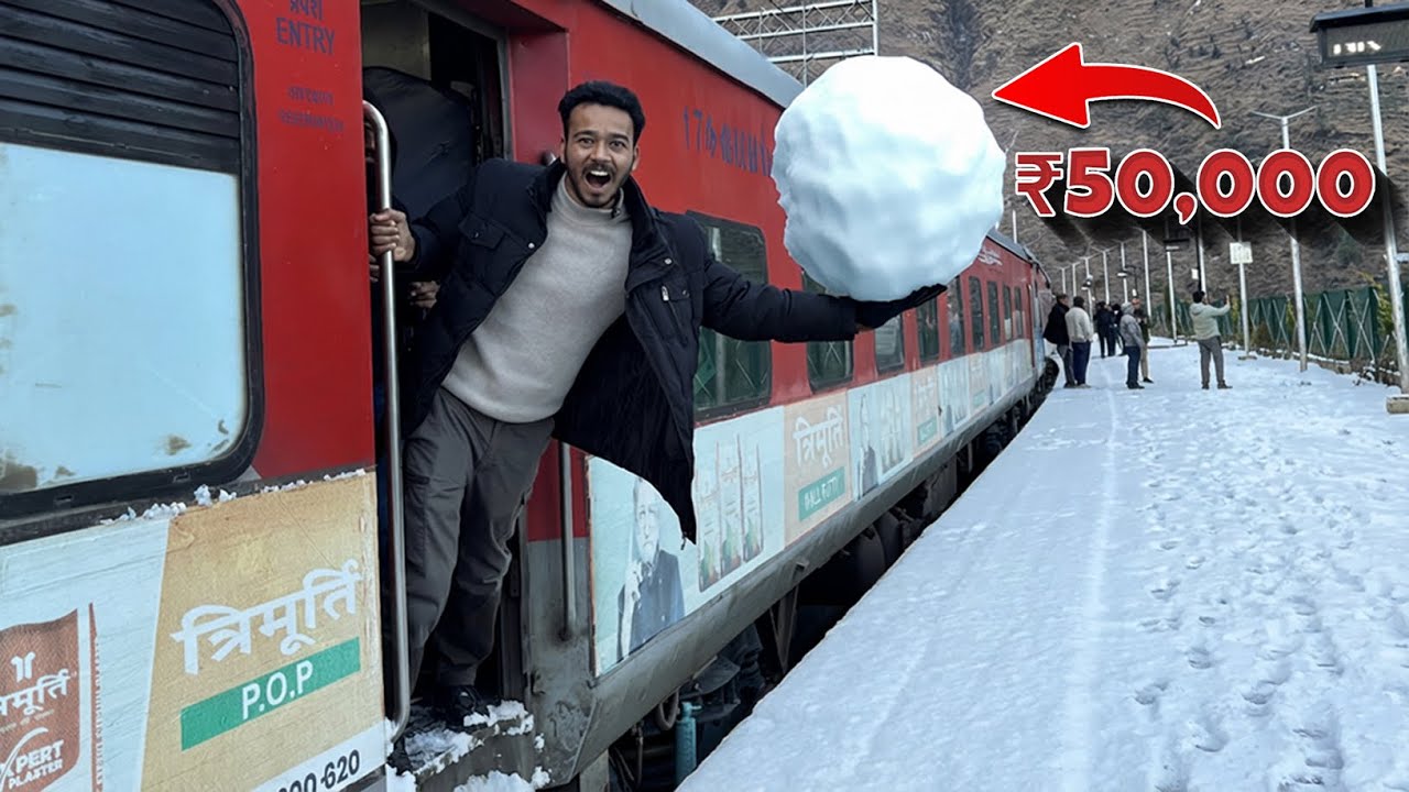 I Brought Kashmir Snow to Delhi by Train! ( ₹50,000 Challenge )