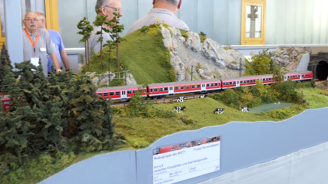50 Meter lang: Karwendelbahn-Strecke in H0 - Märklin-Insider-Modellbahn-Modulgruppe MIST7 IMA 2019