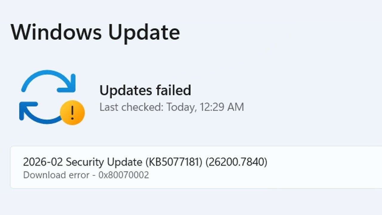 KB5077181 Update Stuck or Not Downloading on Windows 11 – Easy Fix (0x800f0922 & 0x80240069)
