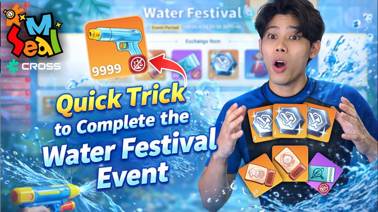 CARA CEPAT MENDAPATKAN ITEM WATER GUN DAN TUKAR SEMUA HADIAH - SEAL M ON CROSS