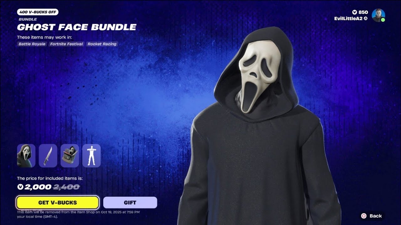 *NEW* Ghost Face Is In The Fortnitemares Item Shop [October 10th]
