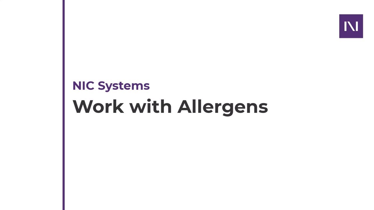 Work with Allergens