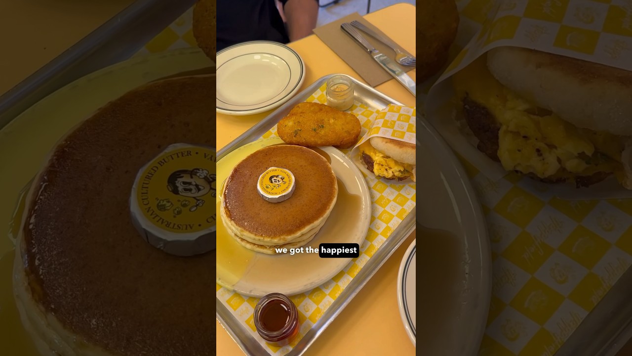 This cafe was a gourmet McDonald&rsquo;s 🤤 #happyfield #pancakes #breakfast #sydney #cafe #mcdonalds