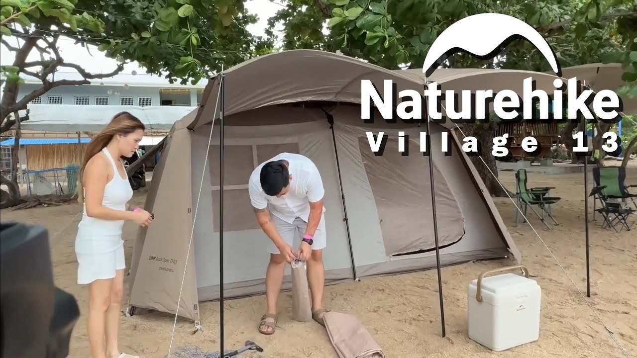 NATUREHIKE VILLAGE 13 Automatic Tent Set up |@NaturehikeOfficialStore #fyp #camping #beach 