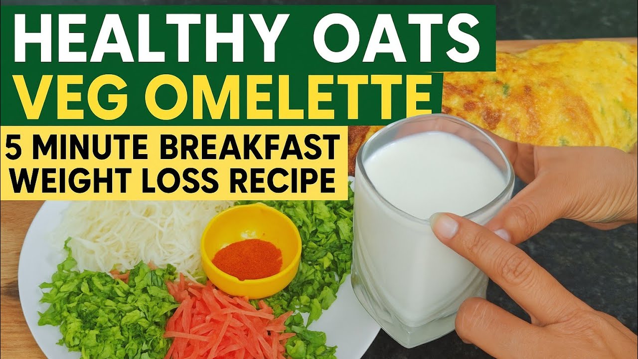 Healthy Oats Veg Omelette | 5 Minute Breakfast | Weight Loss Recipe