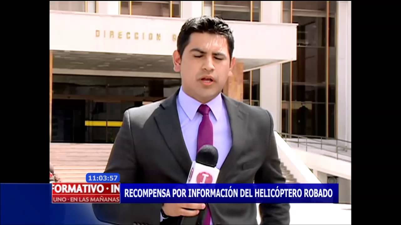 Recompensa por informaci&oacute;n del helic&oacute;ptero robado
