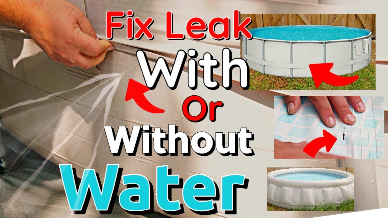 How To Fix Repair Pool Leak With & Without Water Easy Simple