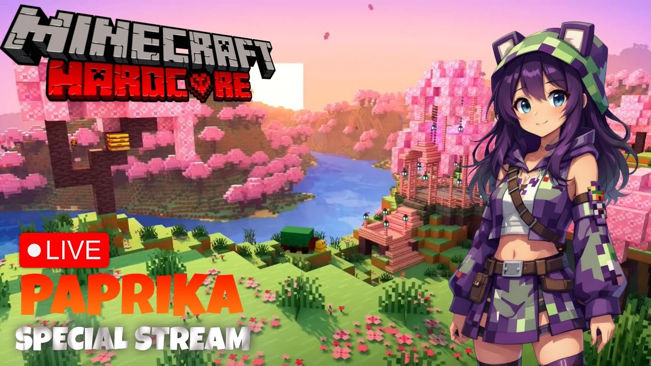 Paprika is live | Minecraft - My hardcore world is very sad 😭💔
