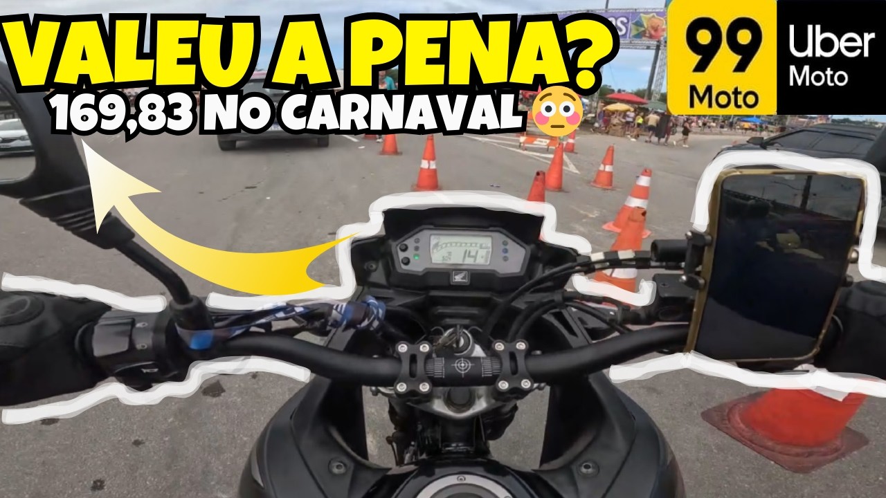 Quanto Ganhei Rodando Uber e 99 no Carnaval? 🎭🏍️