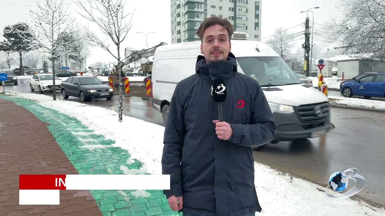 Șantierul de la intrarea în Suceava dinspre Fălticeni s-a redeschis