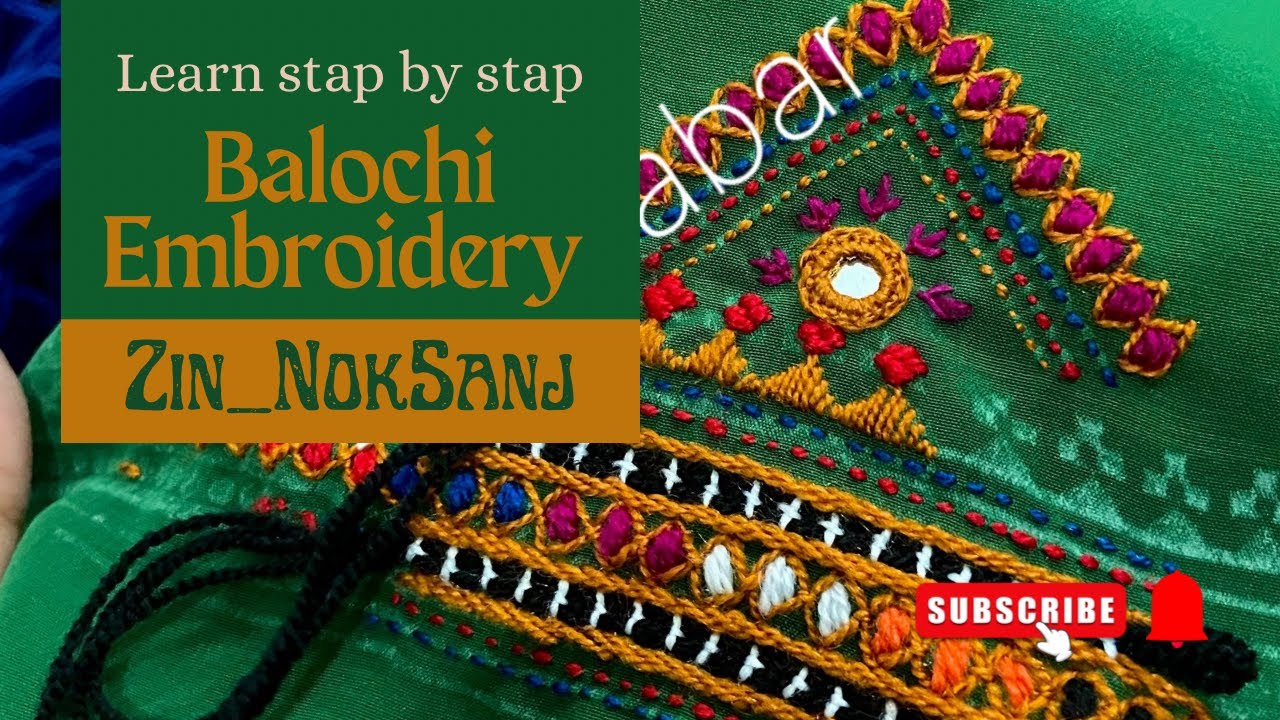 Learn Balochi embroidery | famous Balochi kurta| New Balochi Kurta design | famous kurta zin_NokSanj