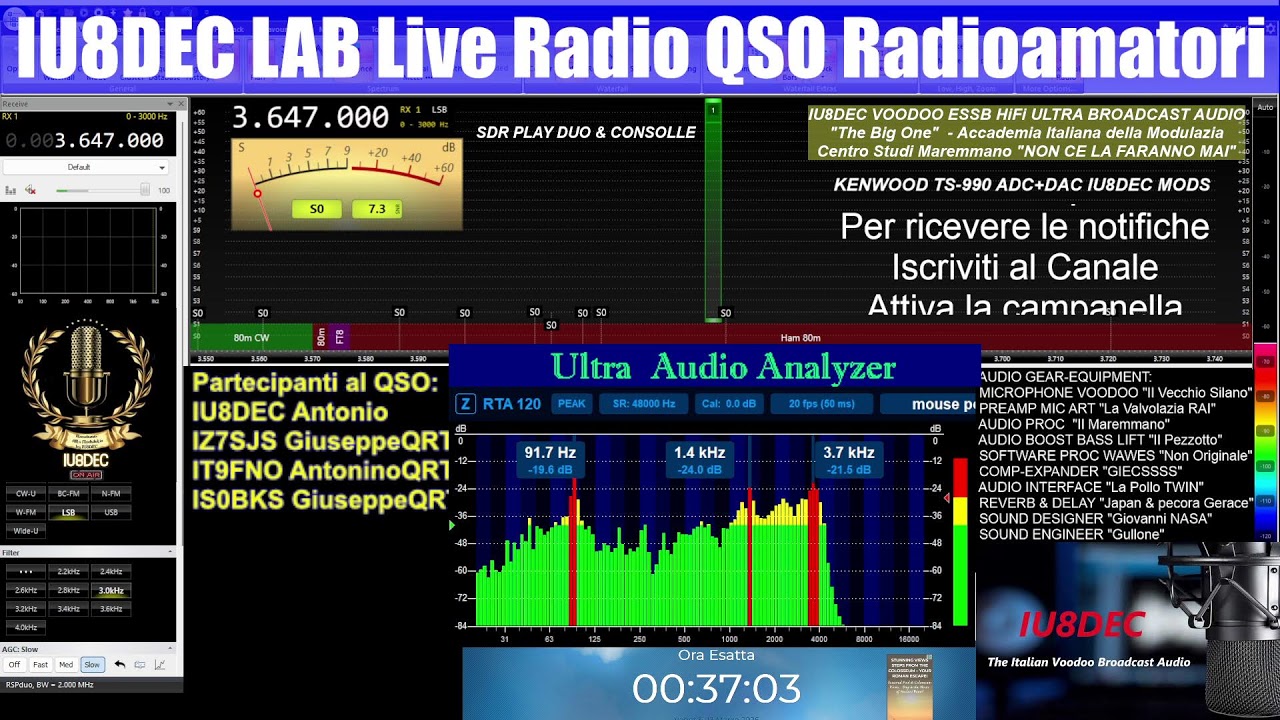 #3 Live QSO  3.647 MHz 12/03/2026 #ESSB #Audio #HiFi #Voodoo #Broadcast #HAM #RADIO