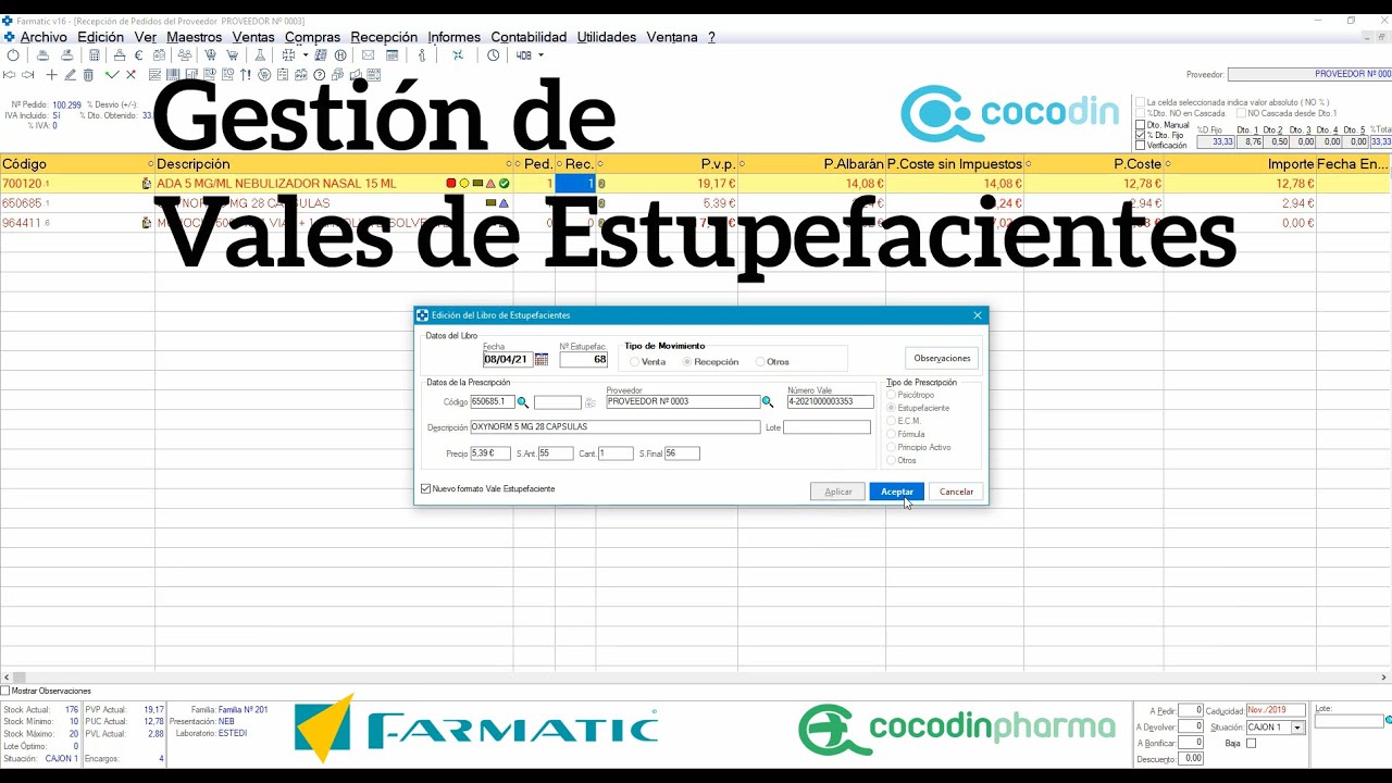 Farmatic - Vales Estupefacientes Baleares @Cocodin