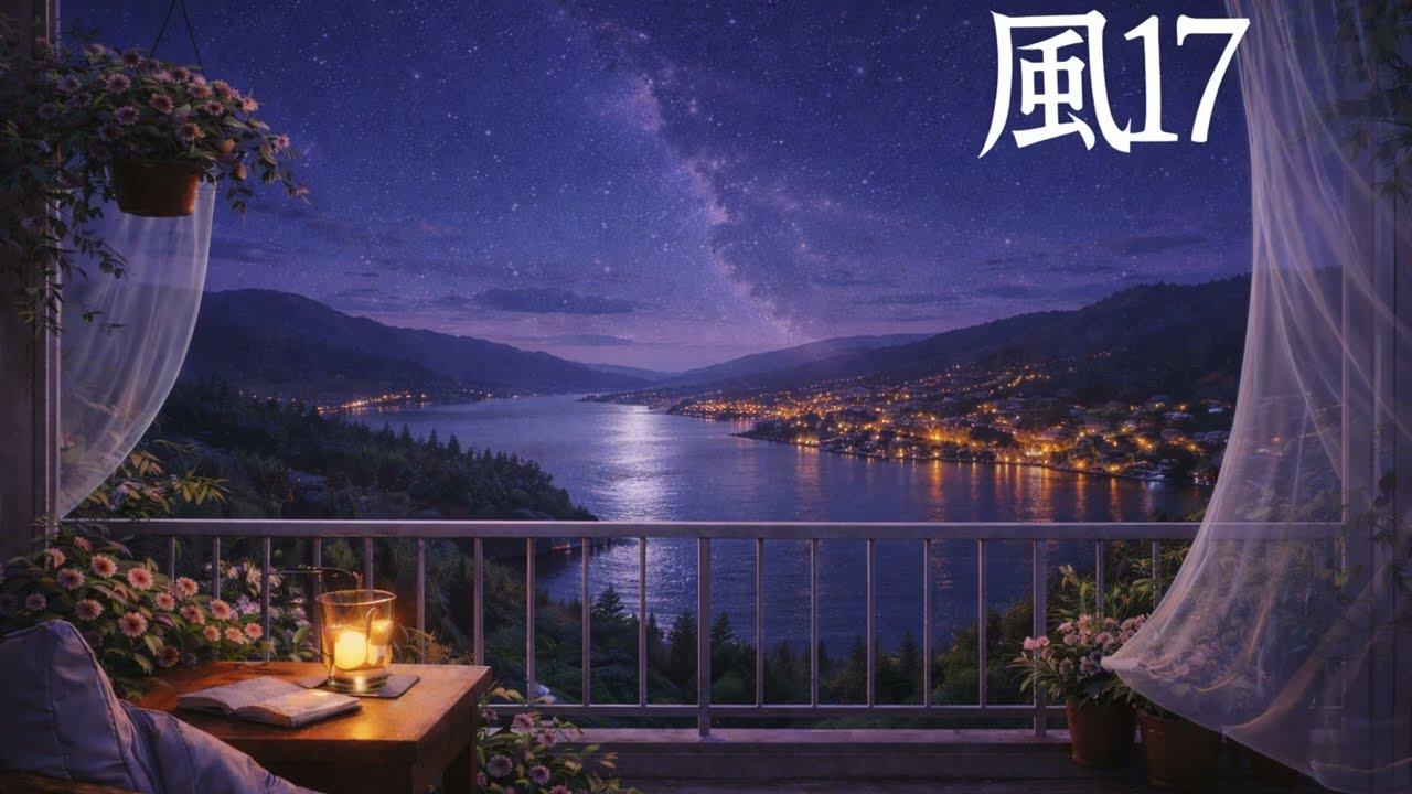風17｜星降る湖の夜風 – Starlit Lake Night Breeze | Relaxing Instrumental