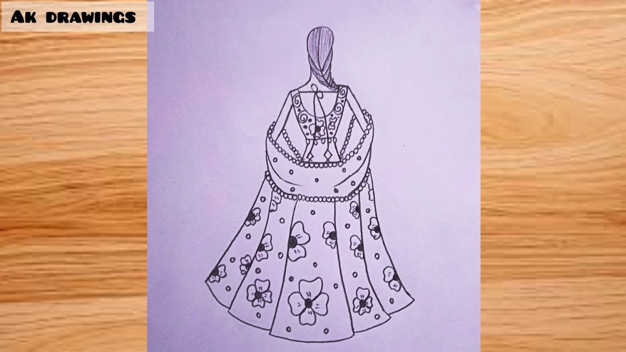 How to draw girl with lehengaa | girl drawing | how to draw girl with traditional dress 