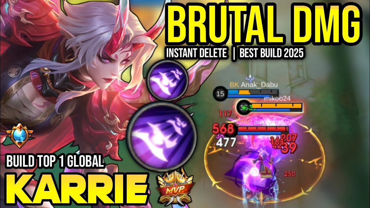 KARRIE BEST BUILD 2025 | BUILD TOP 1 GLOBAL KARRIE GAMEPLAY | MOBILE LEGENDS✓
