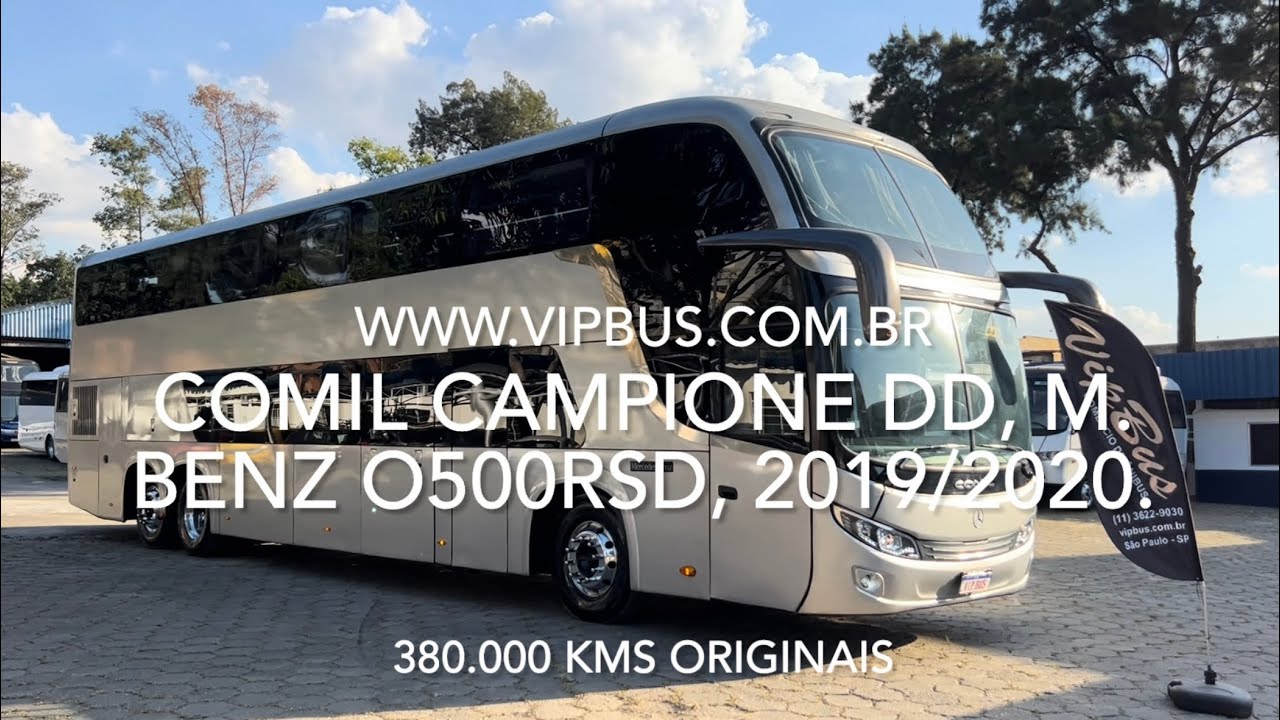 Comil Campione DD, M. Benz O500RSD, 2019/2020. R$990.000,00 Vip Bus