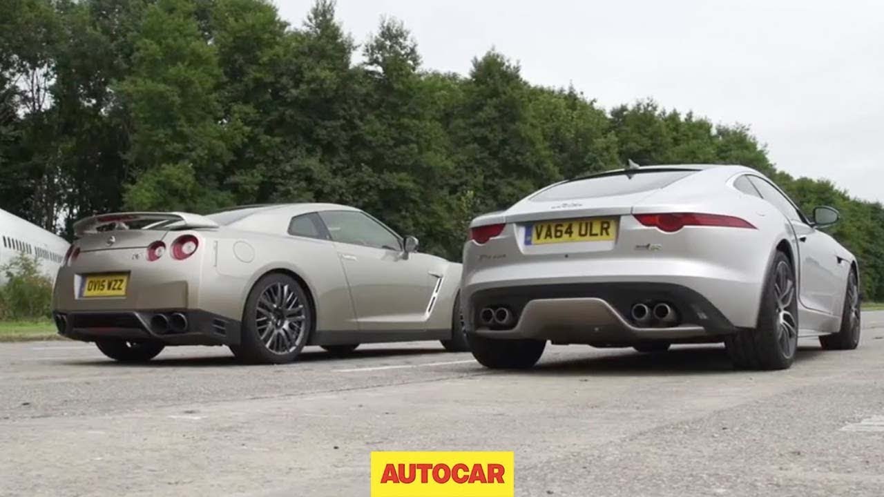 Nissan GT-R против Jaguar F-Type R AWD Coupé: дрэг-рейсинг