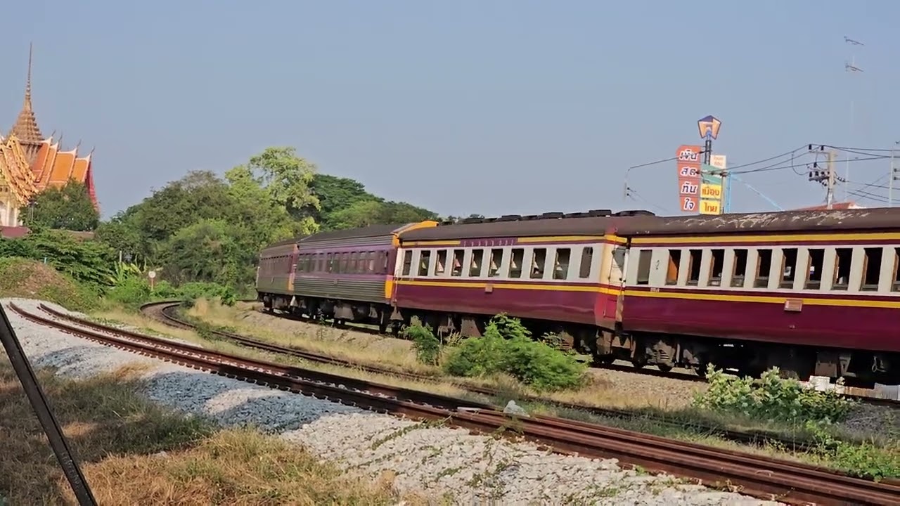 รถเร็ว 171 เข้าโค้งบ้านโป่ง Rapid train 171