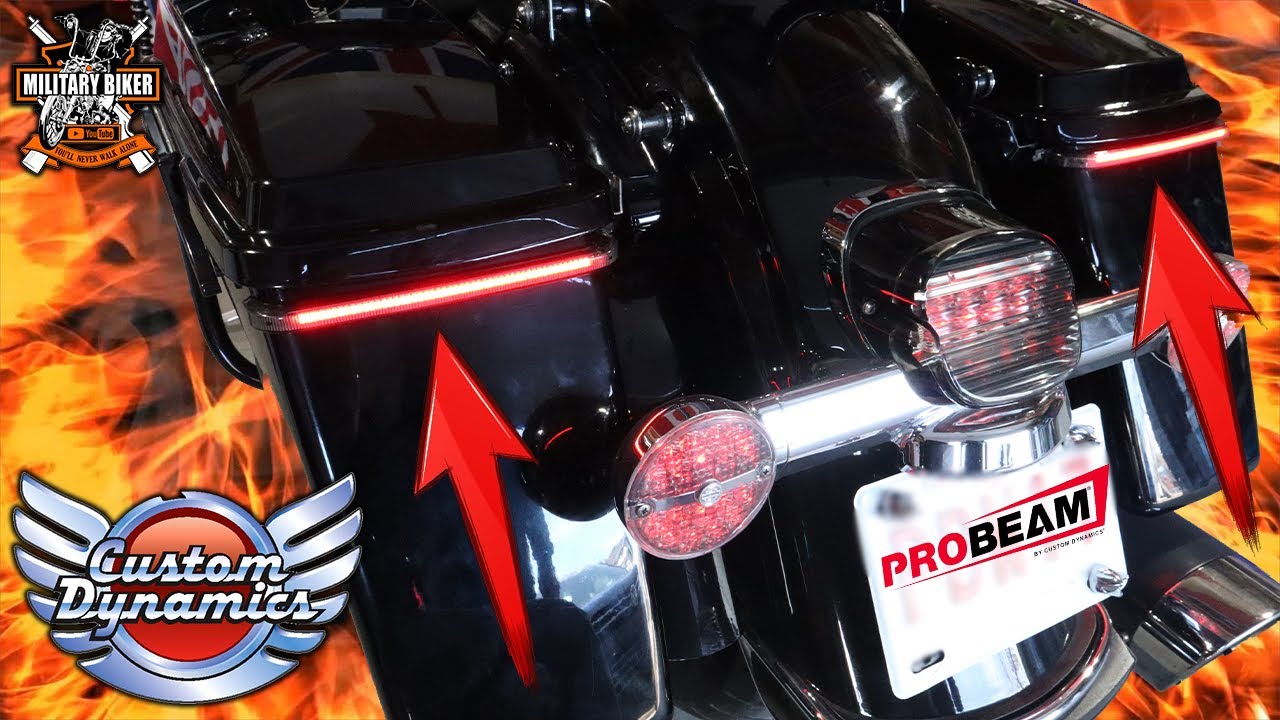 Transform Your Harley Road King | Custom Dynamics Low Profile Saddlebag Lights Installation