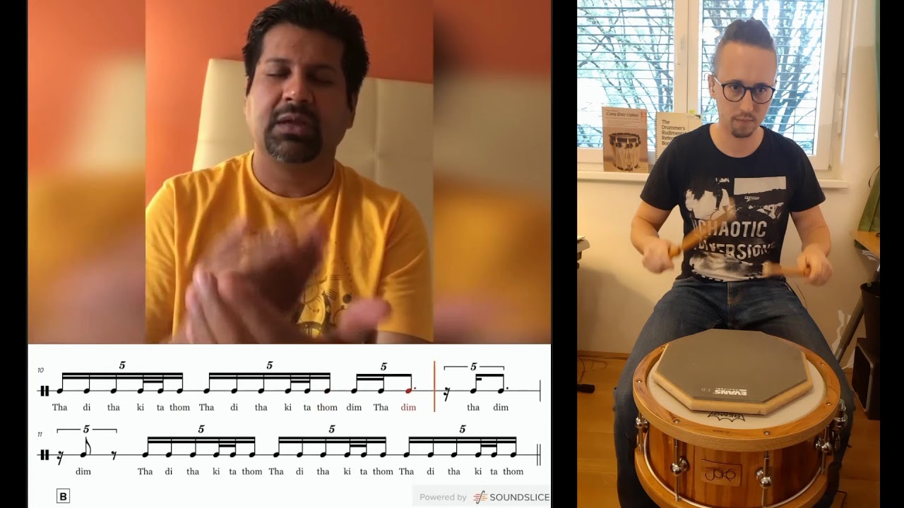Korvai in Khanda Gathi - covered by Elmar Berger