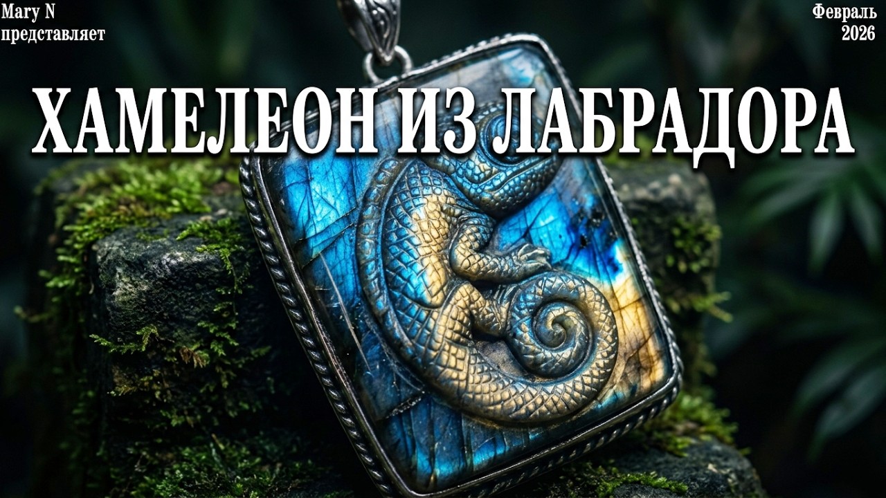 Новые украшения из лабрадора. Хамелеон.