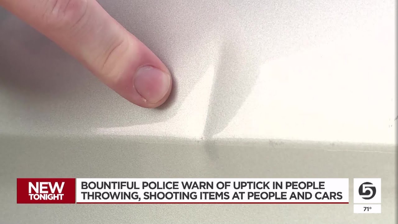 Bountiful police warn of people throwing, shooting items at cars