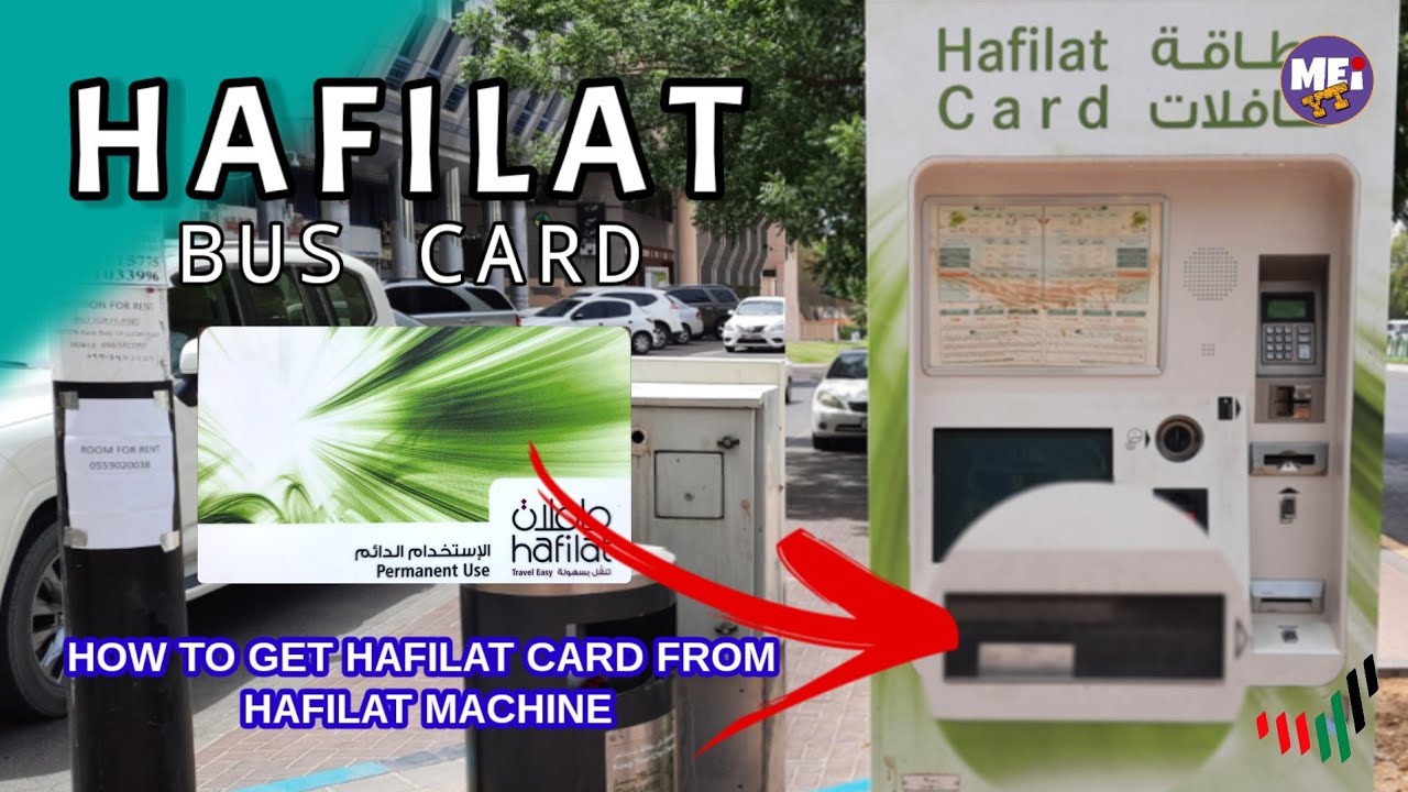 HOW TO GET HAFILAT BUS CARD FROM HAFILAT MACHINE | STEP BY STEP TUTORIAL | MEI YT