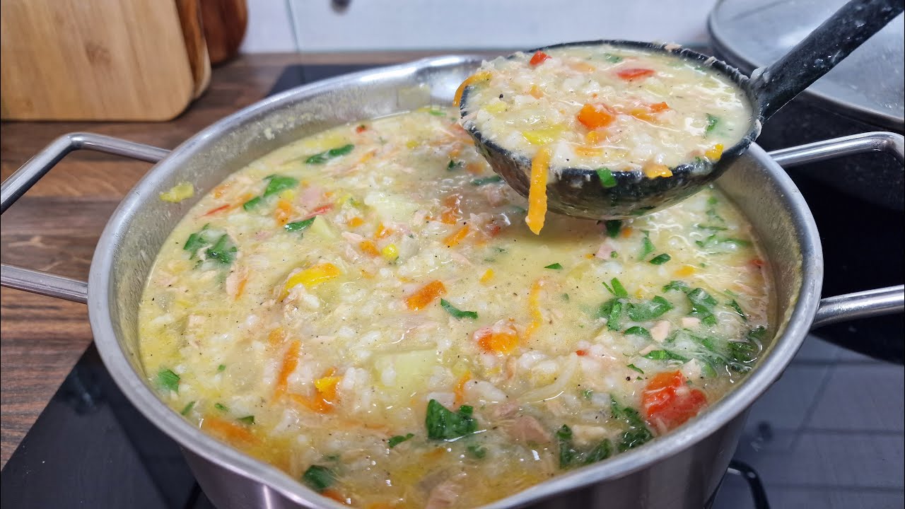 Самый быстрый рецепт супа, исландский суп из тунца! Один из лучших супов!