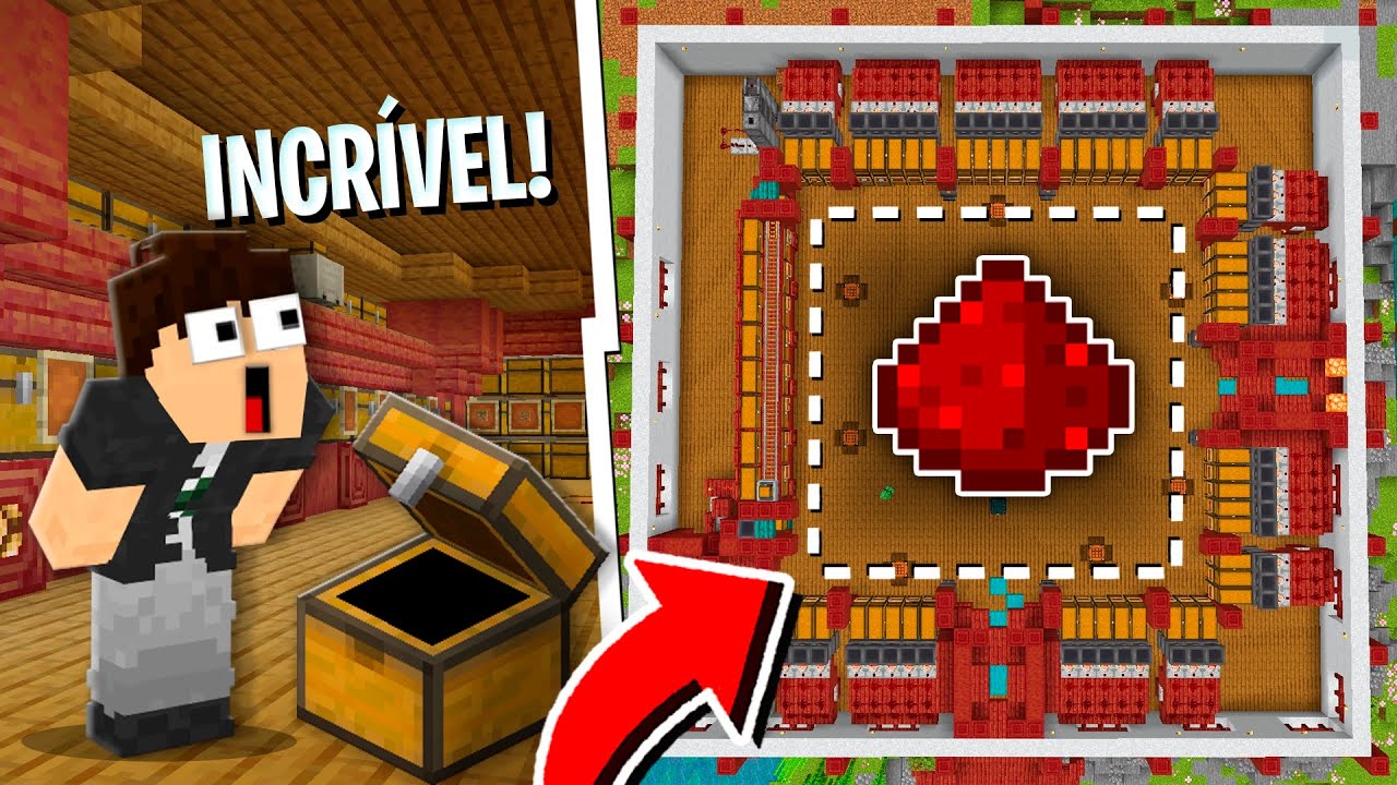 SALA DE BAÚS AUTOMÁTICA QUE ORGANIZA TUDO! - Minecraft Hardcore