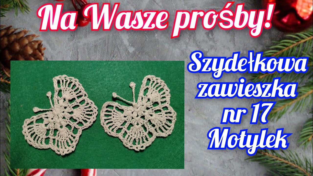 Szydełkowy motyl, zawieszka nr 17