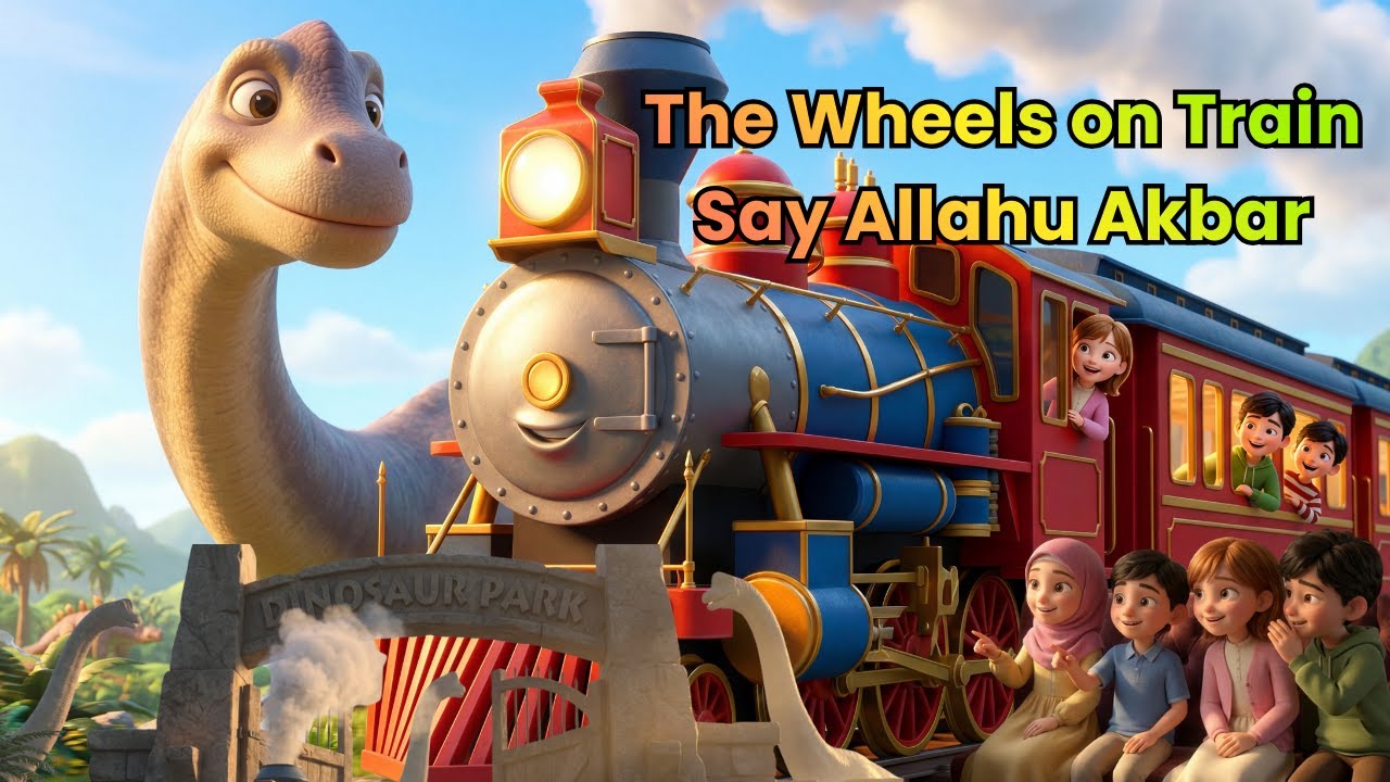 Islamic Wheels on the Train | Kids Learn Bismillah, Alhamdulillah & More | Muslim Baby Songs