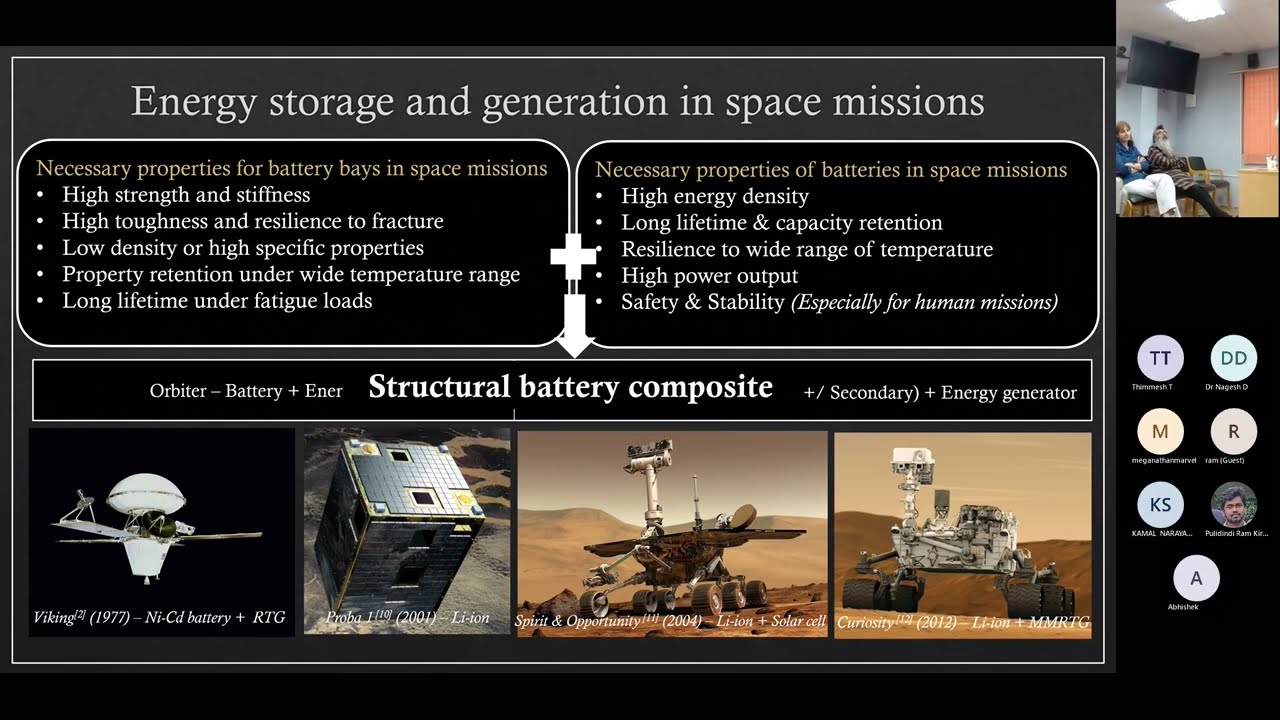 W⨒NDS Talk#9: ISRO VSSC NMCADet Karapurath Abhishekaran: MFC energy storage possibilities in space