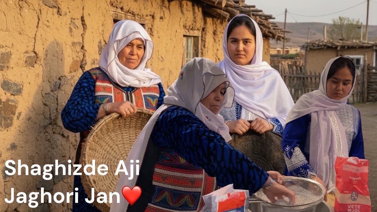 Cooking Traditional Food (Shaghizde Aji) in Real Village Life | Freezing Winter-30°C#villagelife #by