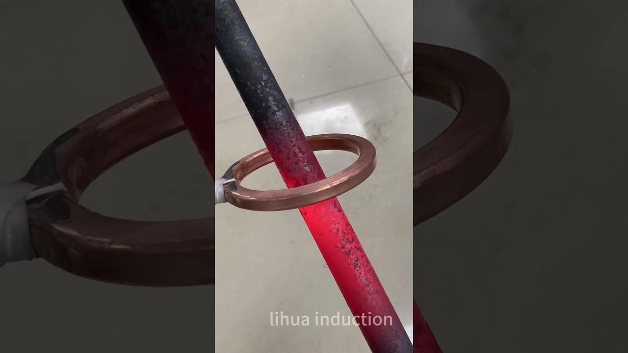 Heating of iron rod #machine #heating #induction