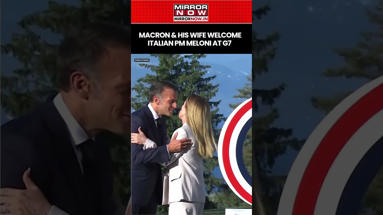 G7 SUMMIT 2026: French President Macron & His Wife Welcome Italian PM Meloni  #shorts