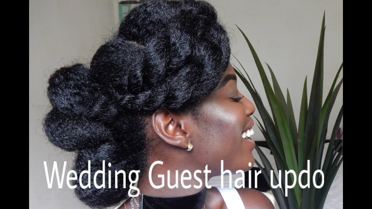 Wedding guest hair updo // Natural hair 4C