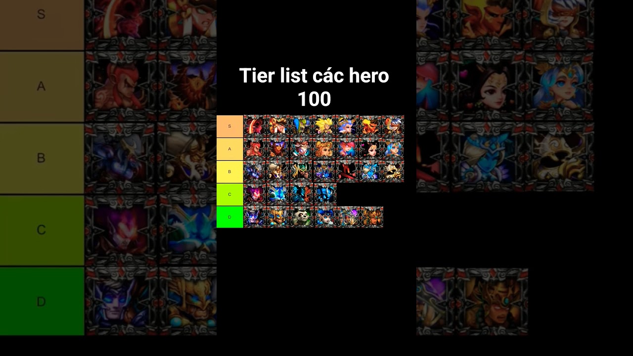 Epic Heroes War:Xếp hạng c&aacute;c hr 100 trong EHW